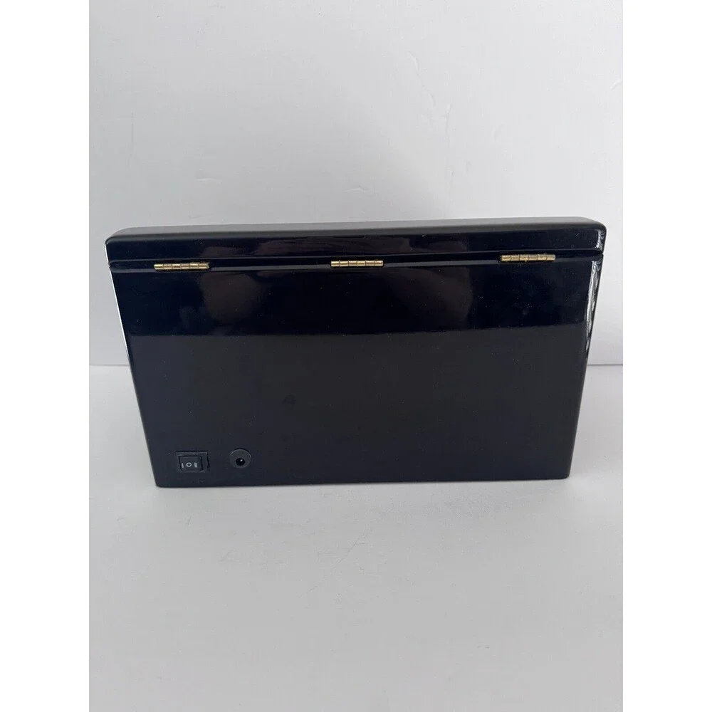 Double Automatic 2 Watch Winder Rotating Display Box Black Case & Cord WORKS